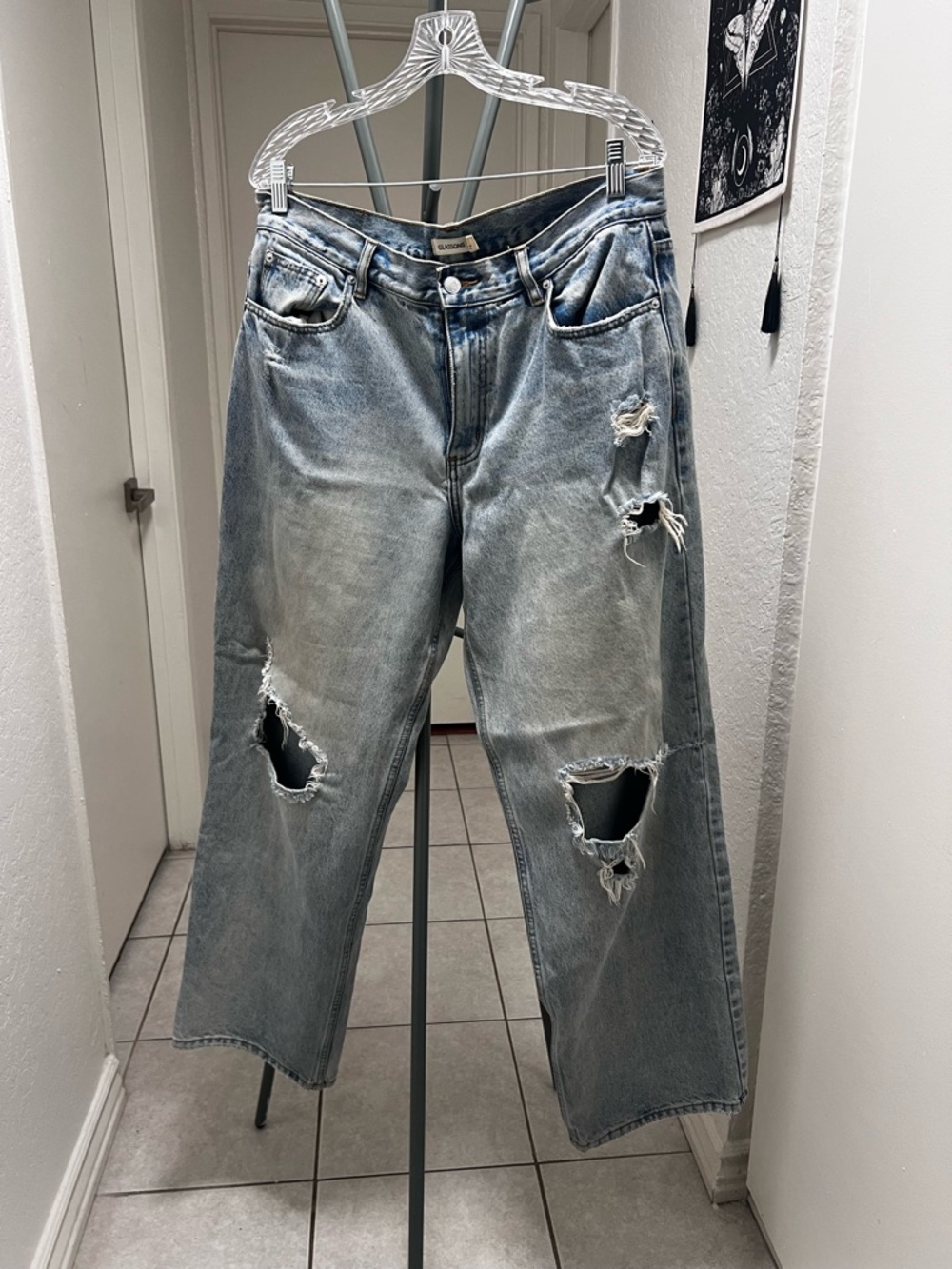 Glassons Light Wash Distressed Ripped Jeans